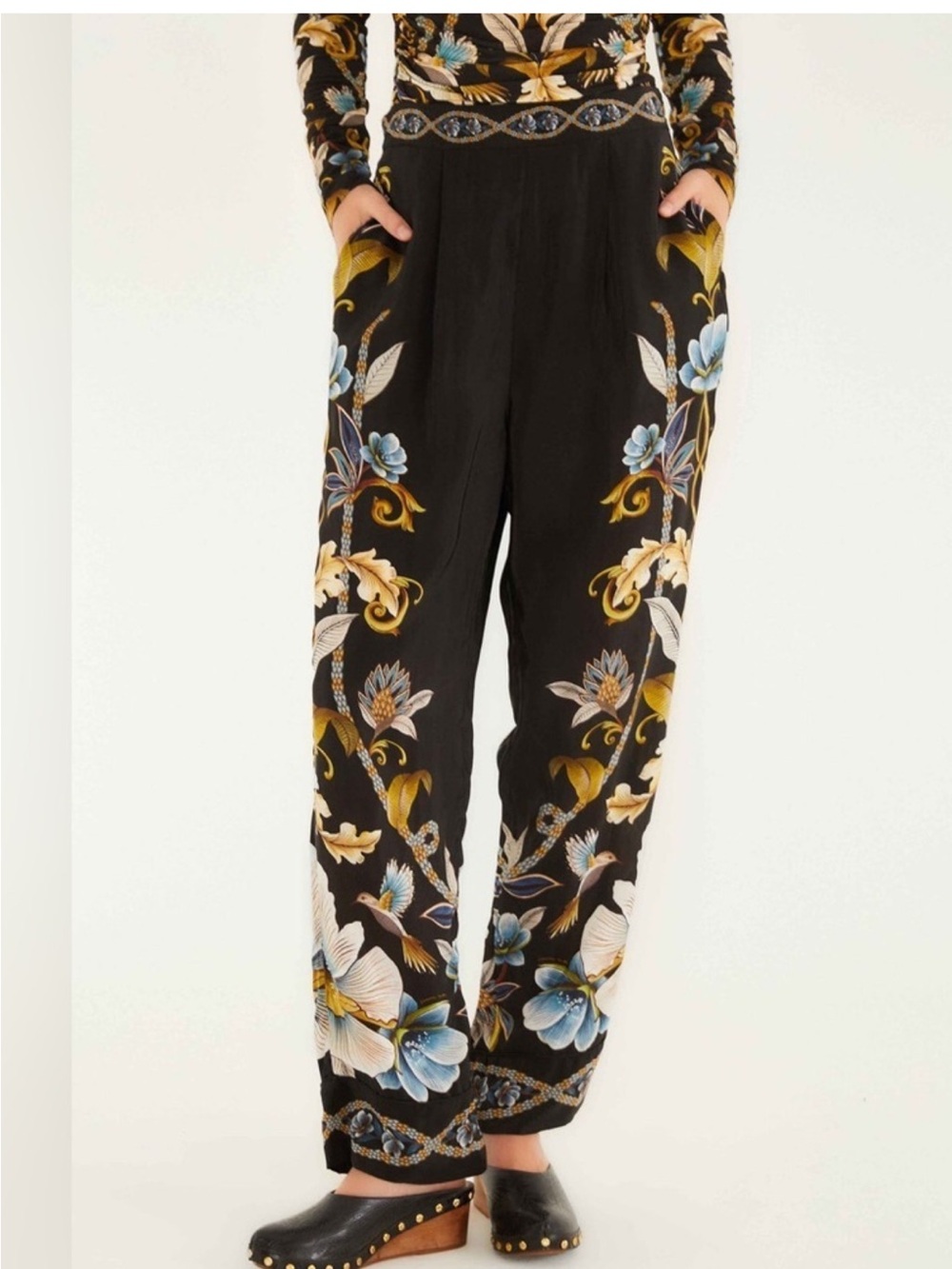 Black Flowerful Garden Pajama
Pants by Farm Rio! DT - Picture 2 of 11